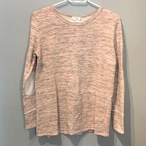 Pink And Grey Heathered Sweater